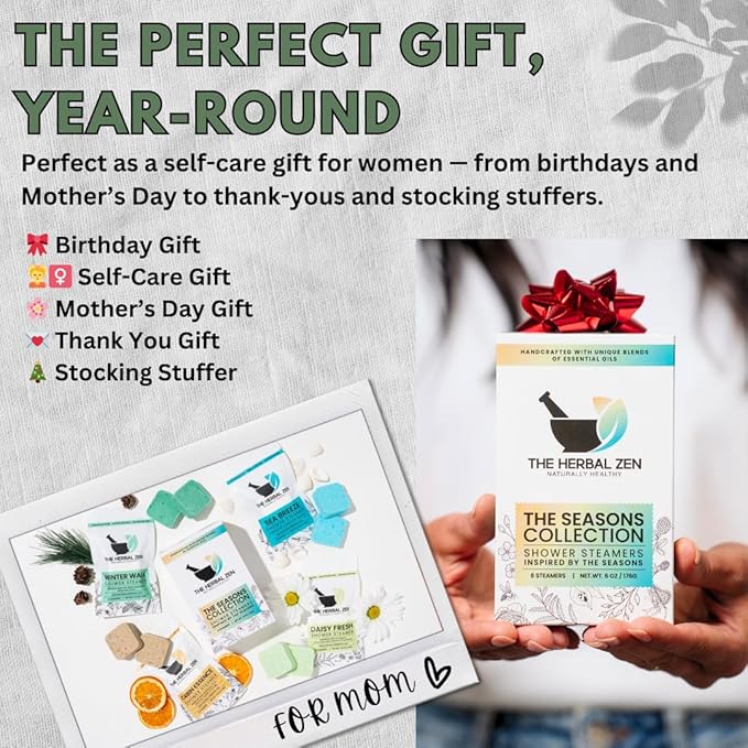 Shower Steamers Aromatherapy Variety Pack - Shower Bombs Made in The USA - Aromatherapy Bath Gifts for Women - Back to School Gift - Shower Tablets Mothers Day Gift (Seasonal Variety Pack)