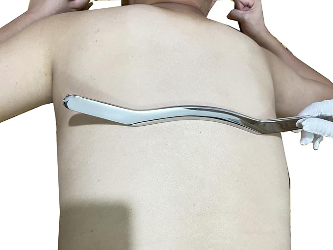 Gua sha Tool gua sha Stainless Steel iastm Tool Gussha Massage Tool Muscle Scraping Tool for Soft Tissue Therapy and Reduce Arms,Back, Legs, Neck Muscle Pain(L)…