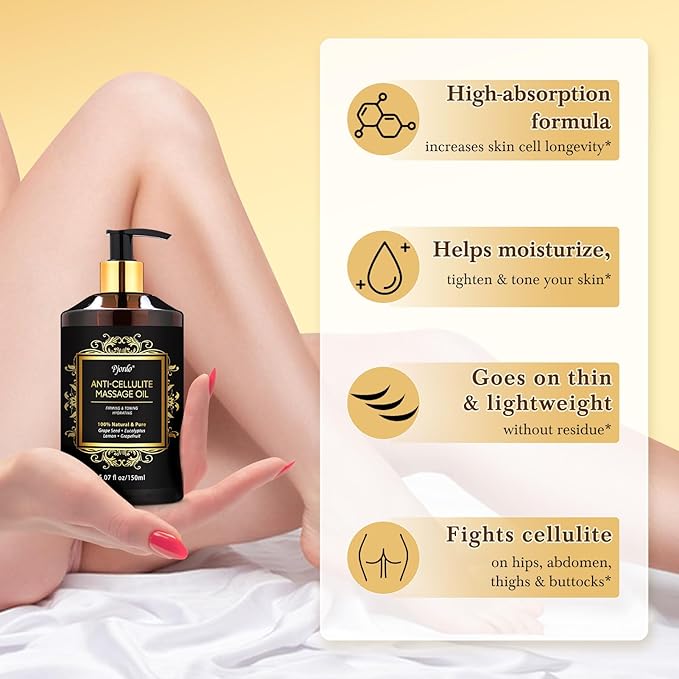 3 Pack Massage Oil for Massage Therapy, Lavender Oil for Relaxation, Sore Muscle Arnica Oil & Cellulite Massage Oil, with Massage Roller Ball & Thumb Saver Massage Tool, Massage Kit for Him Her