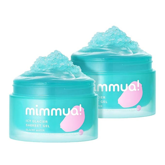 Ice Sorbet Soothing Cooling Face Moisturizer | Pore Minimizer for Face Before Makeup | After Sun Care for Sunburn, Heat Rash & Calming Gel Cream After Shower | Korean Skincare | Pack of 2