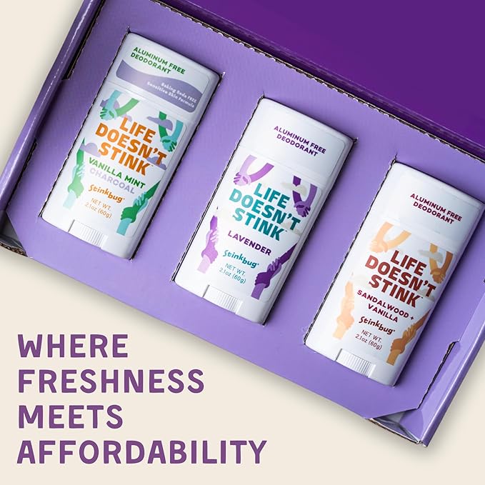 Stinkbug Naturals Organic Aluminum Free Deodorant Stick with Siberian Fir, Coconut Oil and Essential Oils, Paraben Free, Sensitive Skin Deodorant, 2.1 Ounces Pack of 1