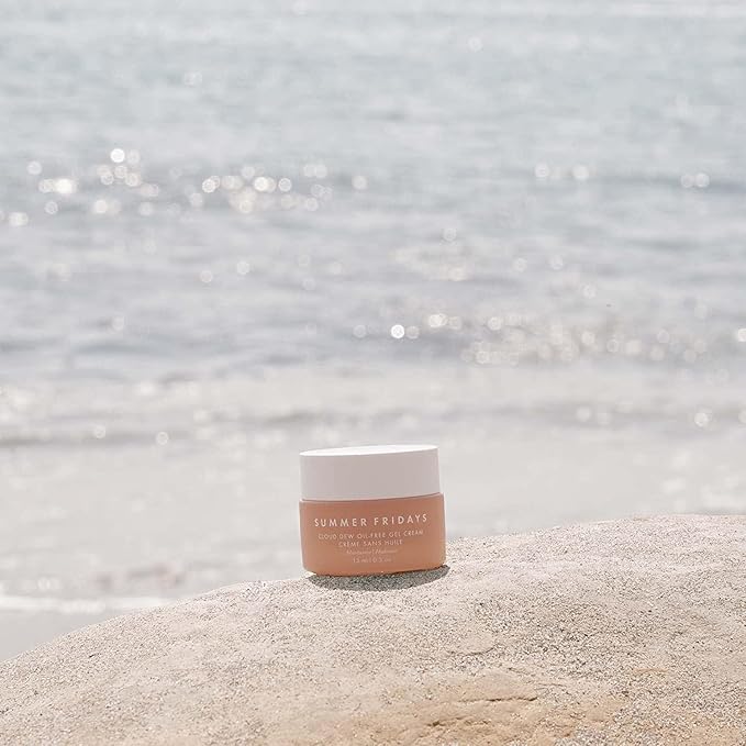 Summer Fridays Cloud Dew Gel Cream Moisturizer Mini - Lightweight Face Moisturizer with Hyaluronic Acid + Ceramides for Skin Plumping Hydration and Glowing Skin (0.5 Fl Oz)