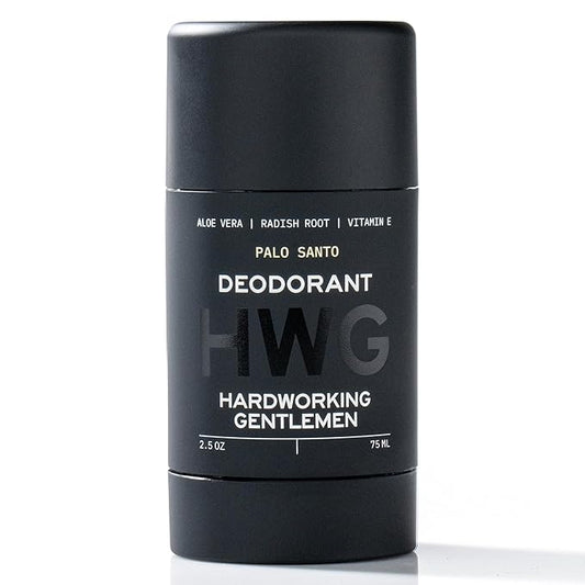Hardworking Gentlemen - Mens Fresh Body Deodorant Stick - All Natural Organic Ingredients including Vitamin E and Aloe Leaf - Made in USA (Palo Santo)