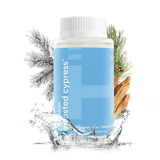 Homedics SereneScent Seasonal Collection Frosted Cypress Home Fragrance Oil, 120 ml, for use with Homedics SereneScent Waterless Diffuser (ARMH-970/973), Clean & Natural