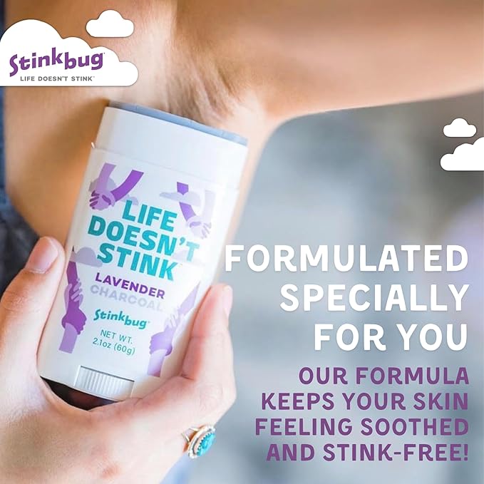 Stinkbug Naturals Organic Aluminum Free Deodorant Stick with Sweet Peppermint, Coconut Oil and Essential Oils, Paraben Free, Sensitive Skin Deodorant, 2.1 Ounces Pack of 1