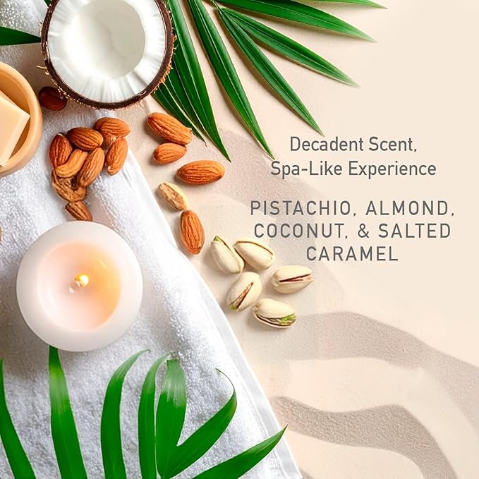 NATURE WELL Cheeky Firming Body Oil & Body Cream Bundle, Luxuriously Glowy, Fast-Absorbing, Designed to Nourish, Firm & Smooth Skin, Scented with Pistachio, Almond, Coconut, & Salted Caramel