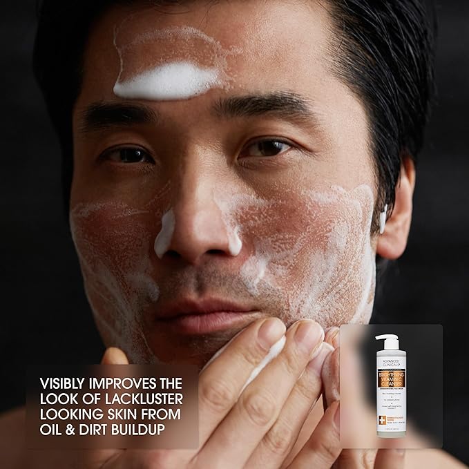 Advanced Clinicals Gentle Vitamin C Face Wash For Women & Men | Citrus Scented Gel Facial Cleanser Soap | Aloe Vera + Ferulic Acid Hydrating Foaming Wash For Cleansing Dirt & Oil, 11.75 Fl Oz, 2PC