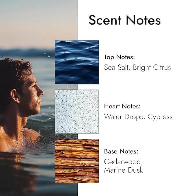 Modern Memory Fresh Aqua Eau de Toilette for Men, 2.5 fl oz - Notes of Bright Citrus, Cypress & Marine Musk