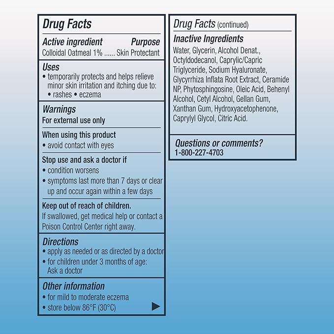 Eucerin Eczema Relief Hydrogel for Dry, Itchy, Eczema-Prone Skin, Fragrance Free and Steroid Free Body Moisturizer for Dry Skin, 5 Fl Oz Tube