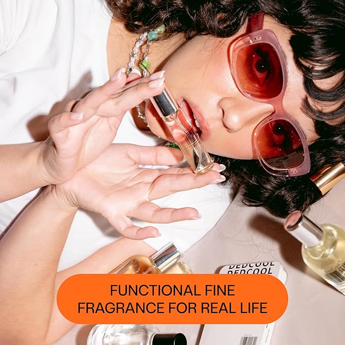 DedCool Eau de Parfum Roll On | Milk | Genderless Luxury Fragrance | Clementine, Gardenia, Woods, Amber & Wild Berries | Non-Toxic Vegan | Long-Lasting Perfume for All | Sophisticated Aroma | 15 mL