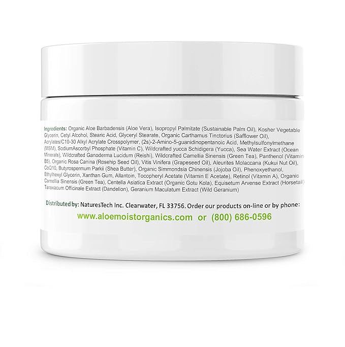 Organic Aloe Vera Lotion - Face & Body Moisturizing Cream with Natural Aloe Vera, Vitamin E Oil, Vitamin C, Retinol Cream, Shea Butter – Anti Aging Face Moisturizer for Women, Dry Skin (8 oz)