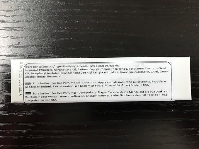 Pure Instinct Roll-On - The Original Pheromone Infused Essential Oil Perfume Cologne - TSA Ready (For Her - Women)