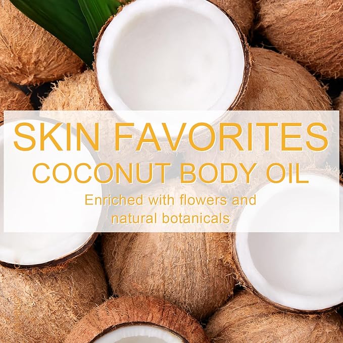 Body Glow Oil, SPF 45 PA+++, Sunscreen Body Oil with AMBER Mica, Moisturizing Coconut with Vitamin E, Glow Moisturizer, Lightweight, Water Resistant, 3.72 fl oz (#3 AMBER)